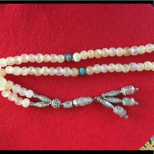 Moon stone  and turquoise stone with silver beads